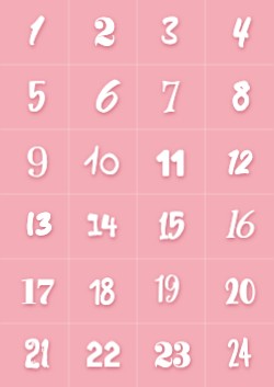 Números del Calendario de Adviento